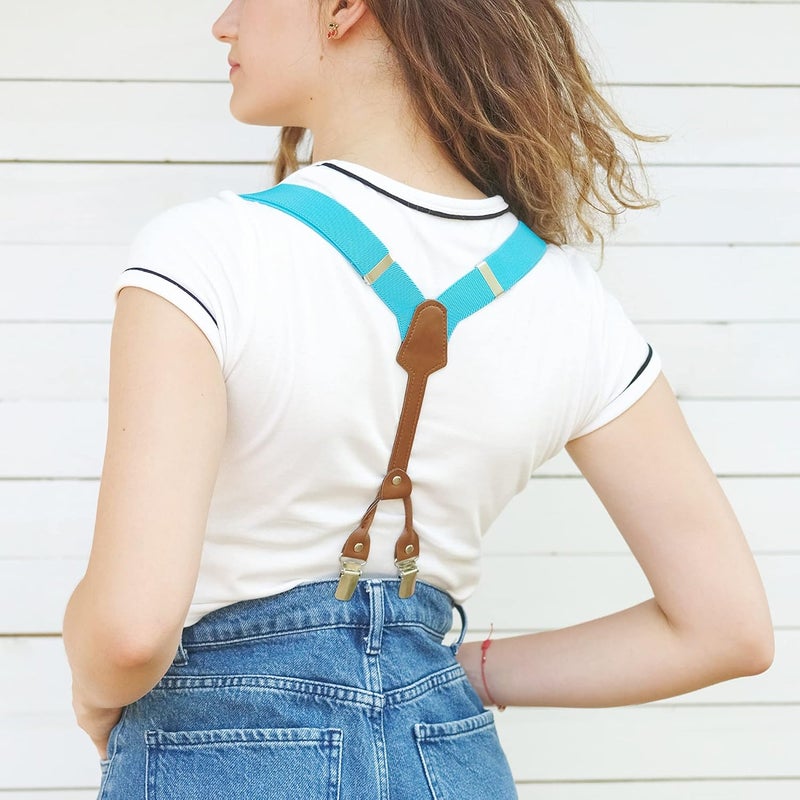 Action Ward Store Women's Suspenders - 1" Width - Y Back 4 Clip Skinny Ladies Suspenders - Image 4